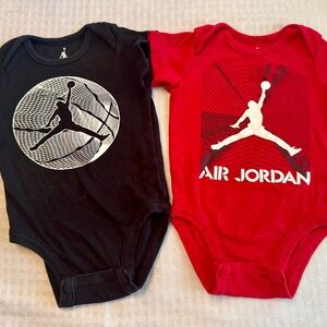Jordan Baby Bodysuits 2-Pack 3–6 Months Red Black Jumpman Logo Streetwear Set